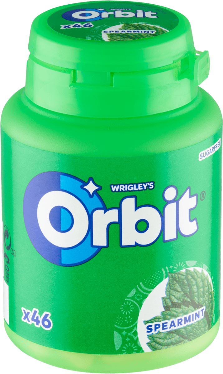 Orbit žvýkačky Spearmint dóza standartní, 46 ks | dm.cz