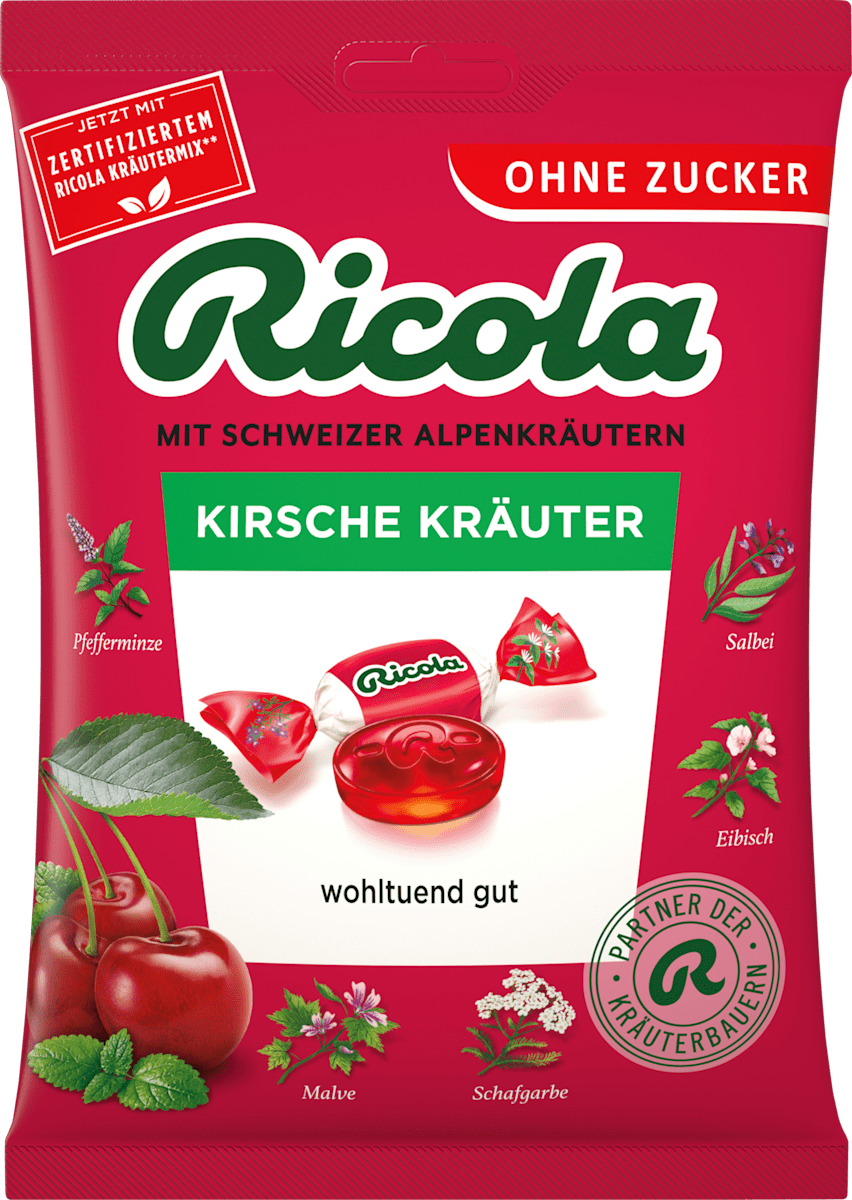 Ricola Bonbon, Kirsche Kräuter, 75 g dauerhaft günstig online kaufen ...