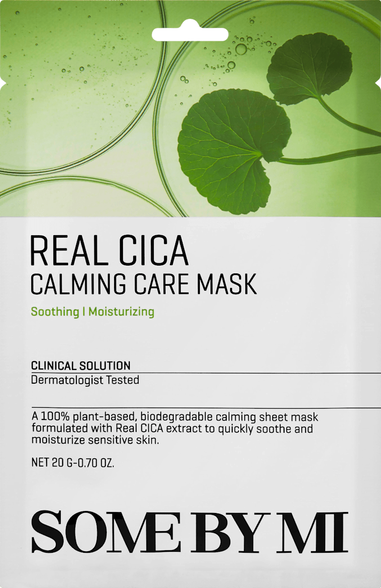 Some By Mi Real Cica Beruhigende Gesichtsmaske | 1 Stück | Beruhigt & Pflegt Gereizte Haut