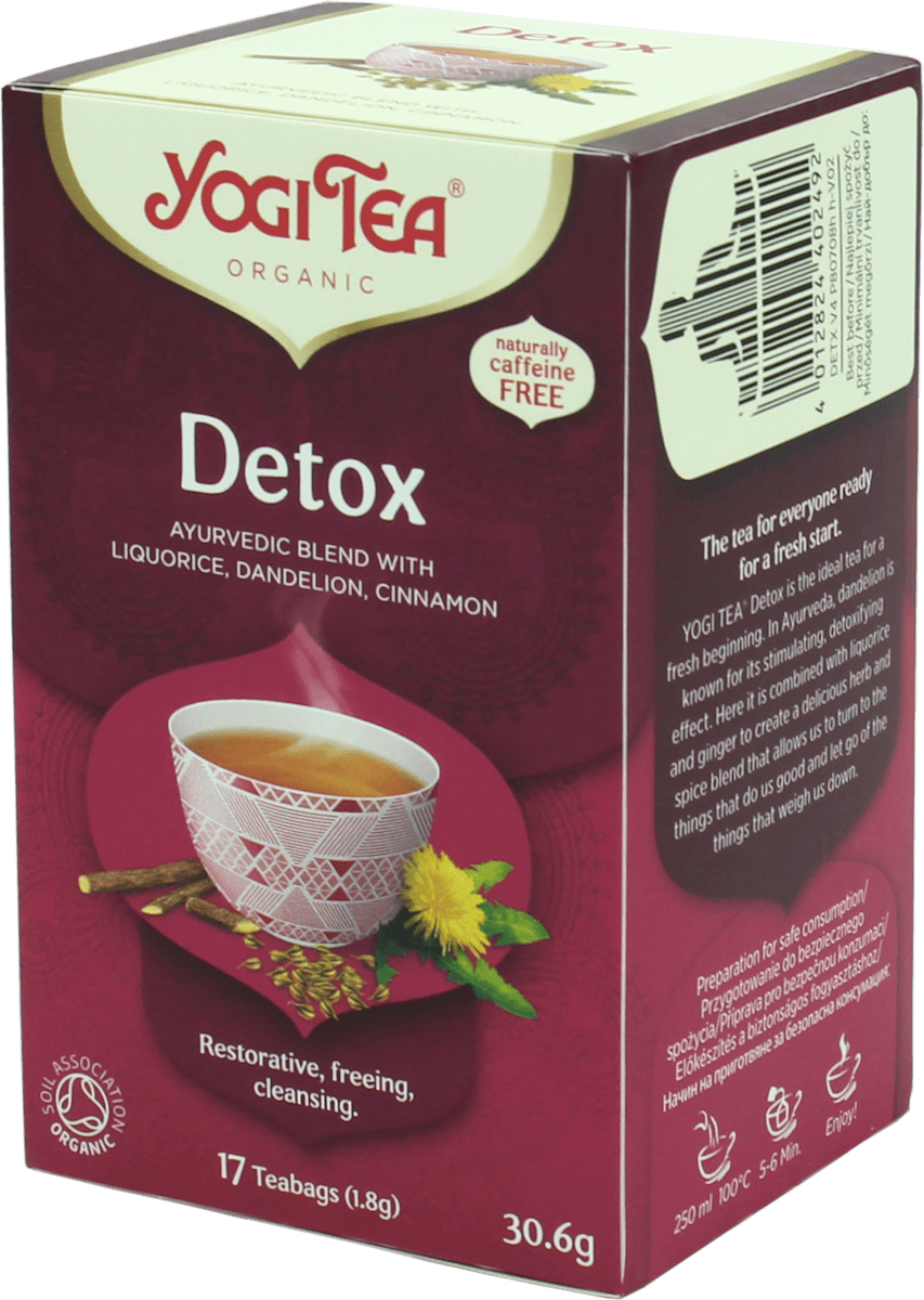 YOGI TEA Herbatka detox Bio (17 x 1,8 g), 30,6 g kupuj w zawsze ...