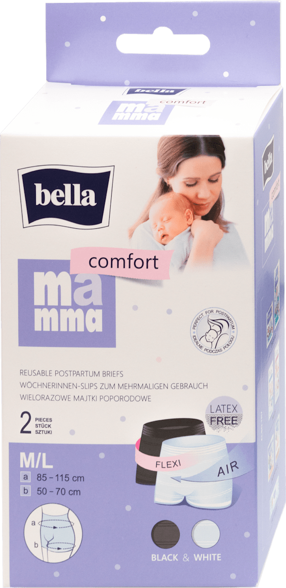 bella mamma Wielorazowe majtki poporodowe Comfort M/L, 2 szt