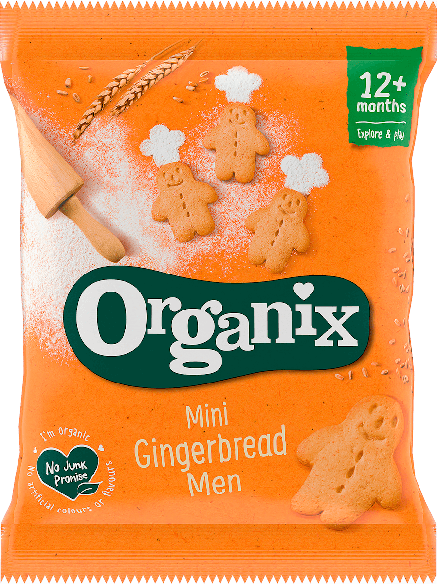 Organix Organski mali biskviti sa đumbirom u obliku čovečuljka, 12 ...