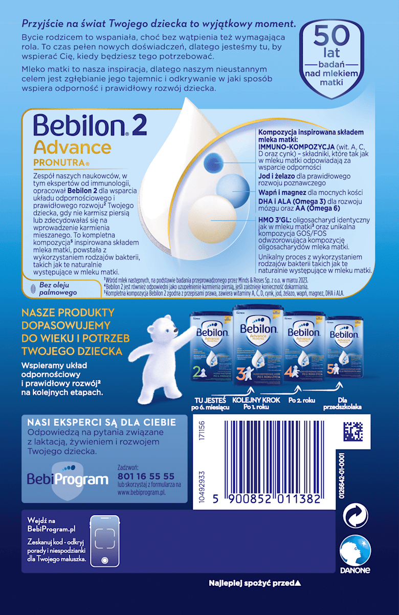 Молочная смесь Bebilon 2 Advance Pronutra Biotik, с 6 месяцев, 800 г — фото 4
