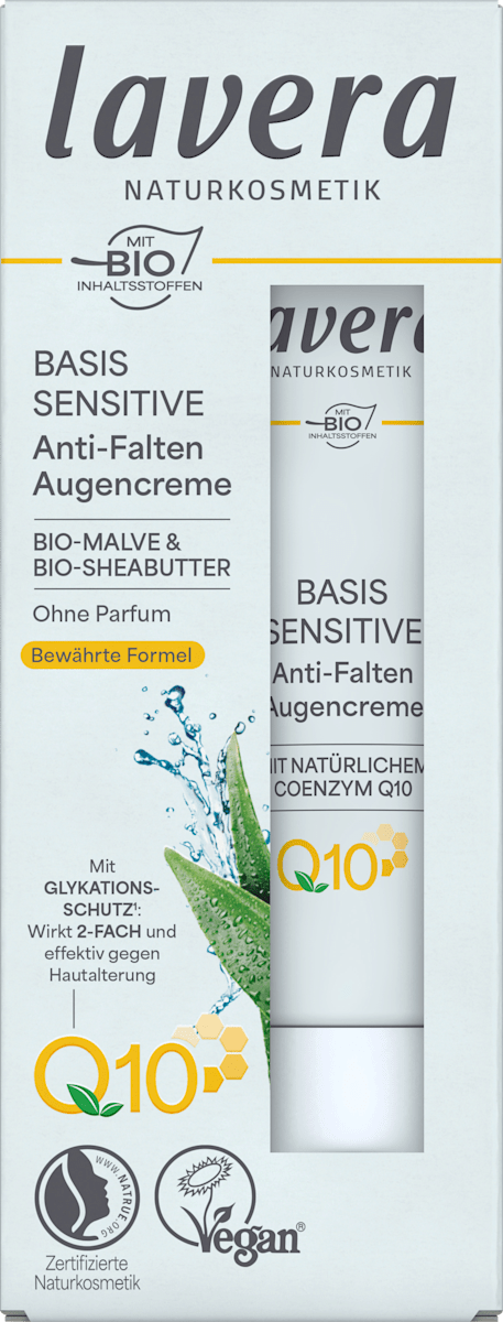 lavera NATURKOSMETIK Anti Falten Augencreme Q10 Basis Sensitiv, 15 ml  dauerhaft gnstig online kaufen | dm.de