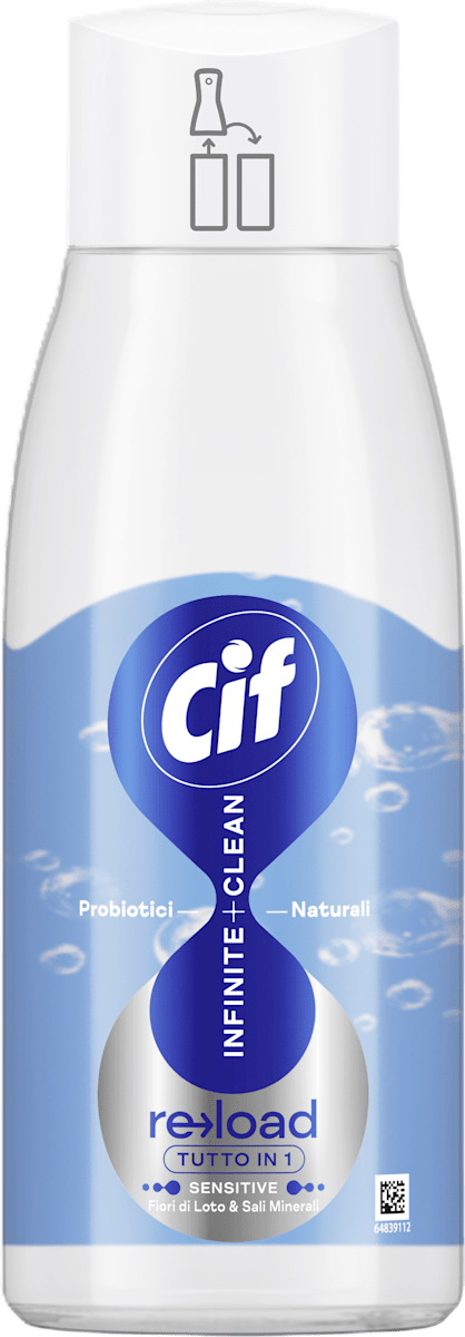 Cif Ricarica Spray Infinite Clean Fiori di Loto e Sali Minerali, 590 ml ...