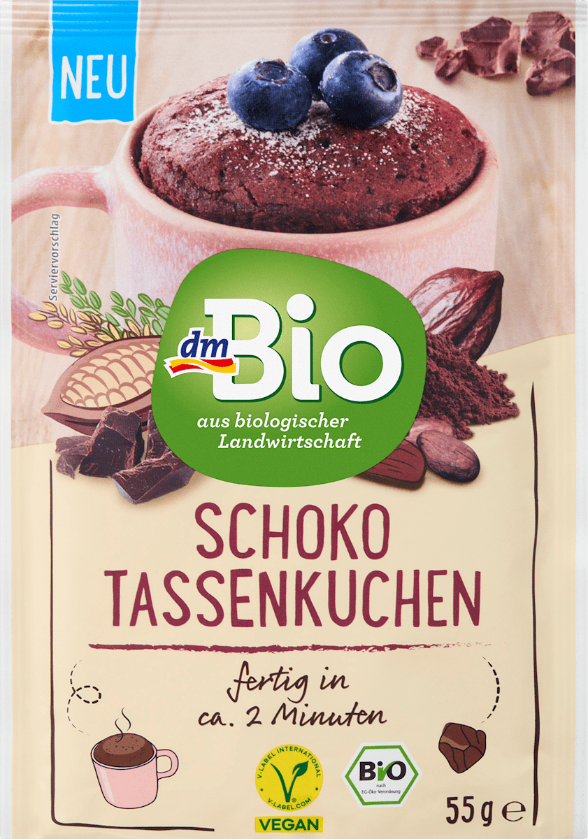 dmBio Tassenkuchen Schoko, 55 g dauerhaft günstig online kaufen | dm.de