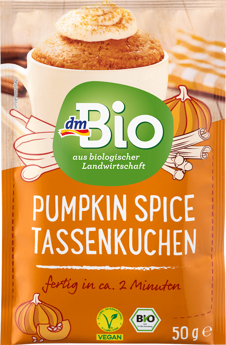 dmBio Backmischung Pumpkin Spice Tassenkuchen, 50 g | dm.at