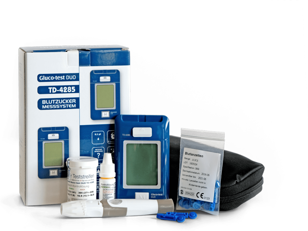 ARISTO Gluco-test DUO BLUTZUCKER MESSSYSTEM TD-4285 Starterset mg/dl, 1 ...
