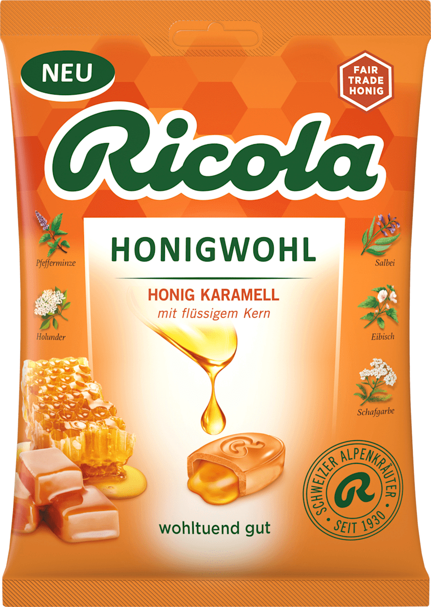 Ricola Bonbon, Honigwohl Honig Karamell, 68 g dauerhaft günstig online ...