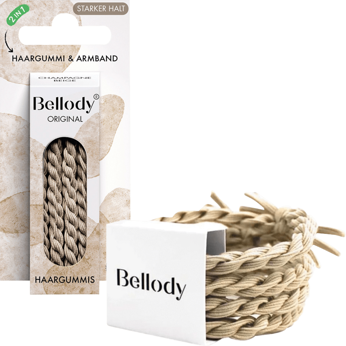 Heliums Haargummis Für Feines Haar, 2 Mm Dick, Sandblond – 40 Stück Im Pack (ca. 4,4 Cm)