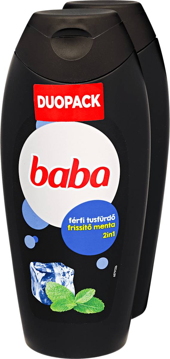 baba Férfi tusfürdő, Frissítő menta, 2x400 ml, 800 ml | dm.hu