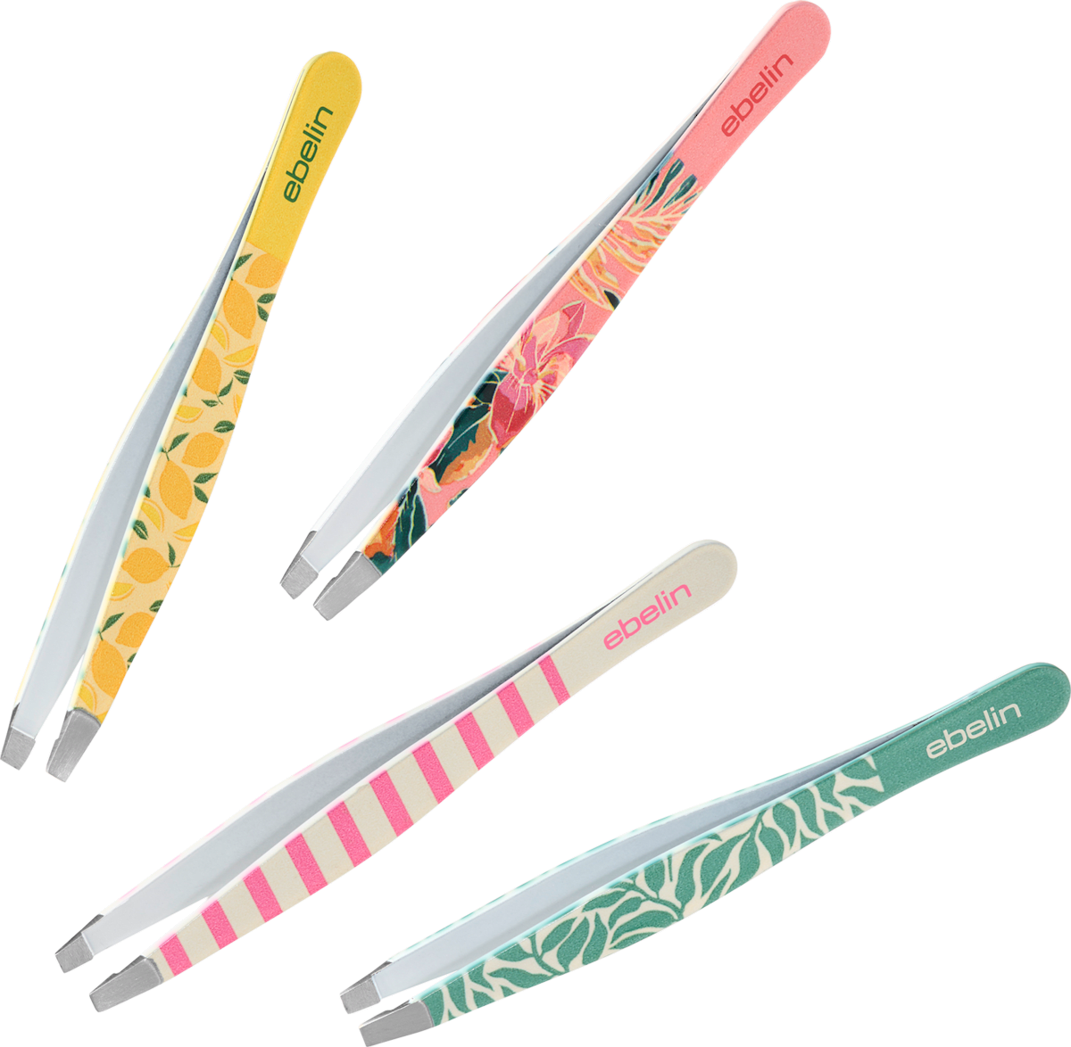 Lila Pinzette Mit Schrägen Spitzen & Herzmuster – Präzise & Ergonomisch Für Perfekte Augenbrauen