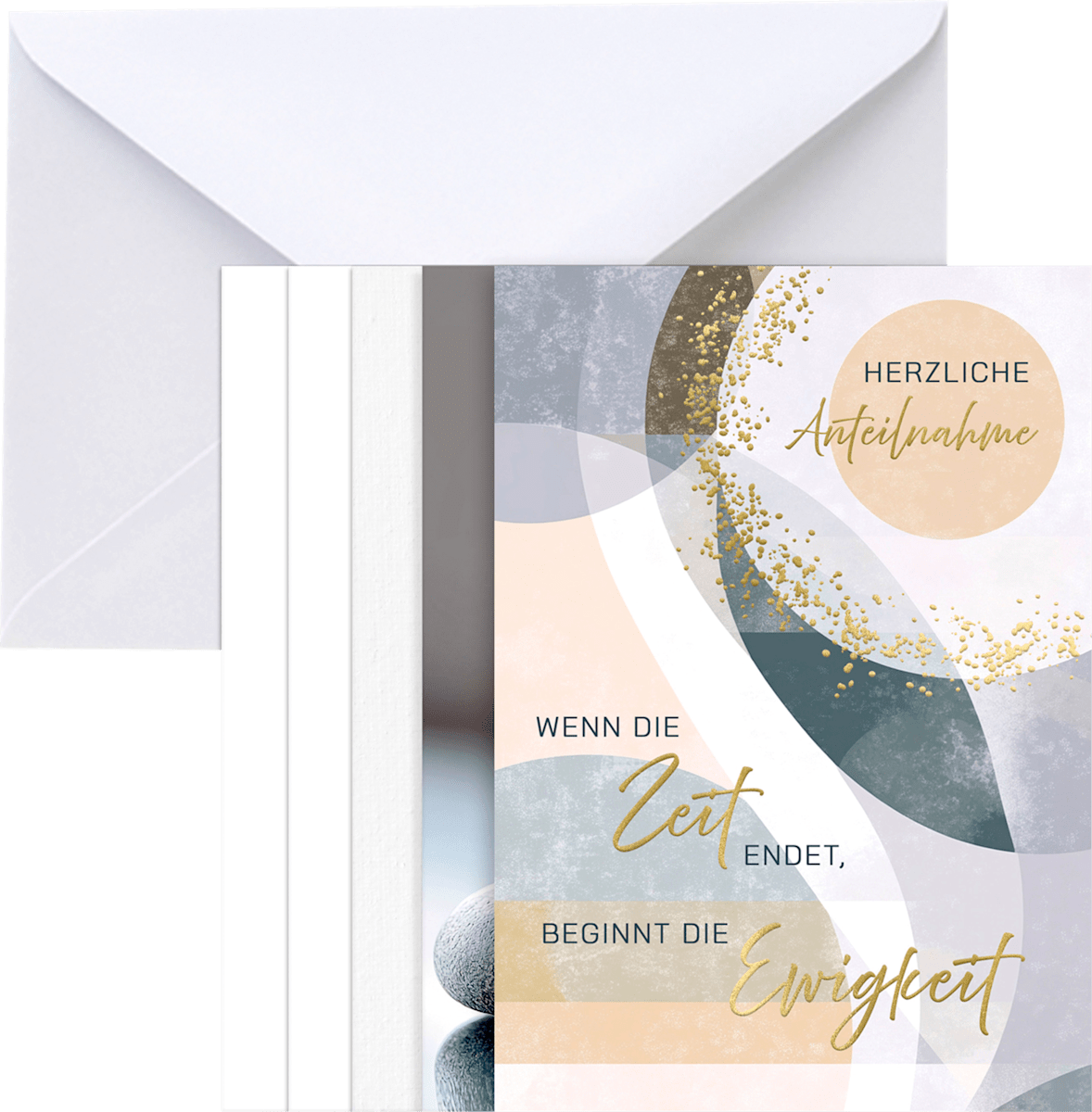 Papyrus Trauerkarte „Mit Sympathie“ – Premium-Karte Mit Lilien-Design & Grünem Umschlag