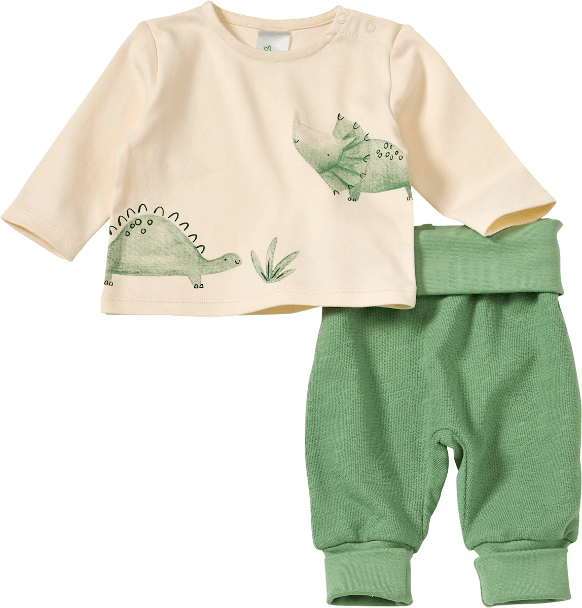 ALANA Set mit Langarmshirt mit Dino-Motiv & Hose mit Mitwachsfunktion ...