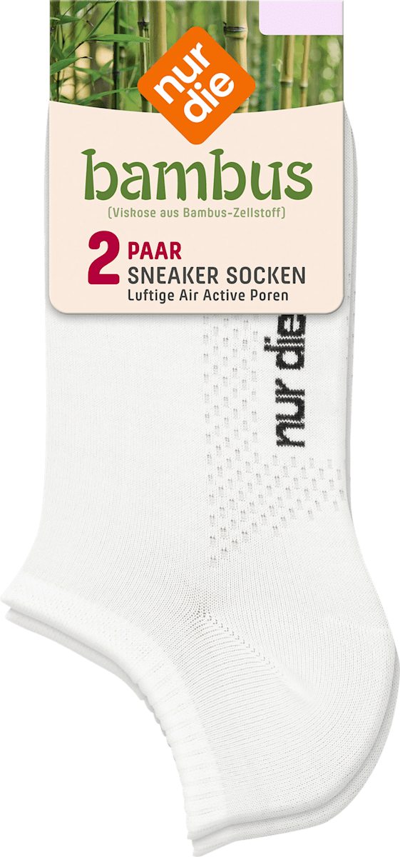 Sneakersocken Bambus wei Gr. 35-38, 2 St