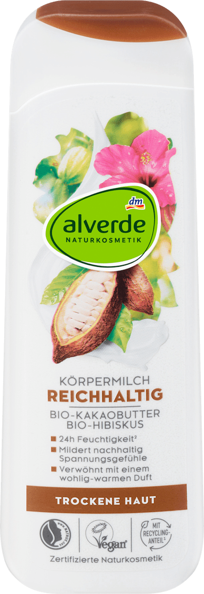 Körpermilch Reichhaltig Bio-Kakaobutter, Bio-Hibiskus, 250 ml