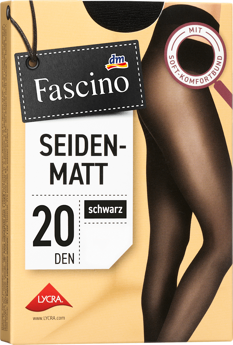 Fascino Štrample svilenkasto-mat, 20 DEN, 46-48 - Crne, 1 kom. | dm ...