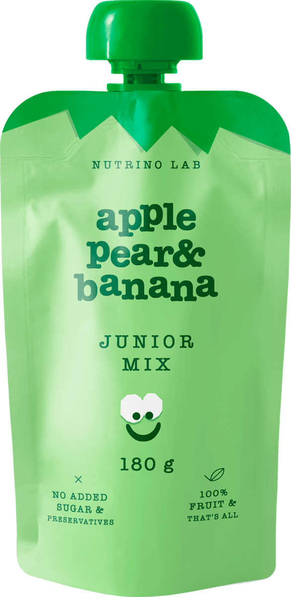 (Doyo mart)NutriSari 910袋 Nutrino Lab JUNIOR MIX piure măr, pară și banană, 180 g | dm.ro