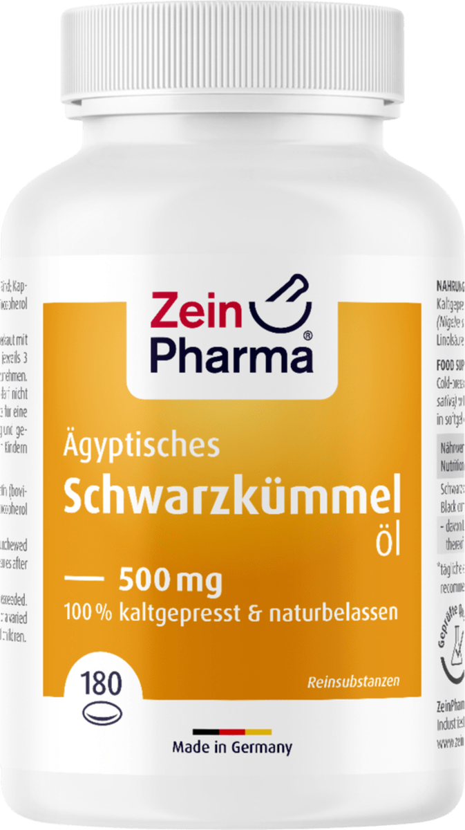 ZeinPharma Ägyptisches Schwarzkümmelöl Kapseln 500mg 180 St, 135 g