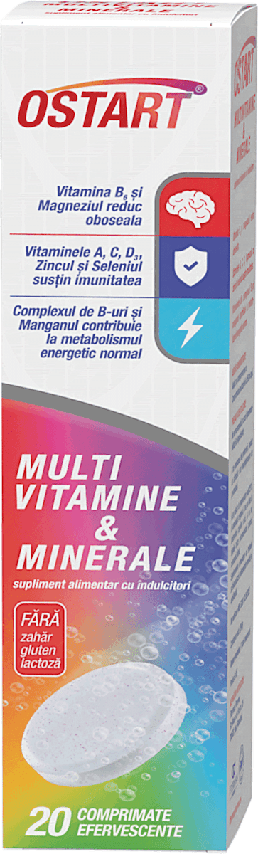 Fiterman Pharma Ostart Multivitamine & Minerale, 20 buc | dm.ro