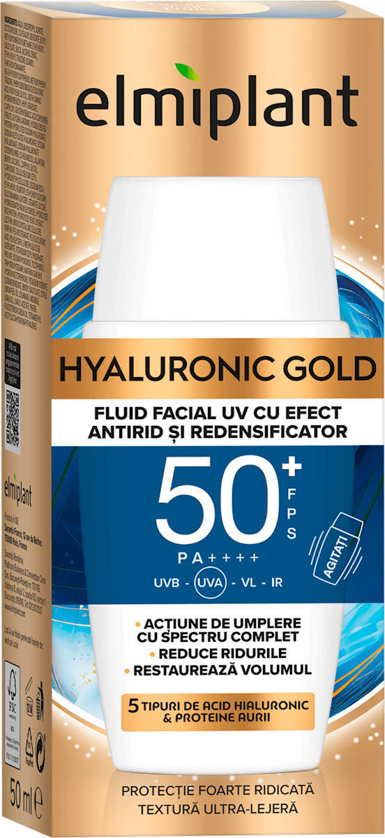 Elmiplant Fluid facial cu efect antirid SPF50+, 50 ml | dm.ro