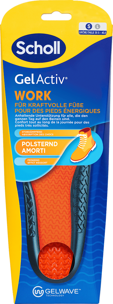 Scholl GelActiv Casual inlegzolen voor damesschoenen, comfort versterkt door traagschuim en GelWave-technologie, maat 35,5 tot 40,5