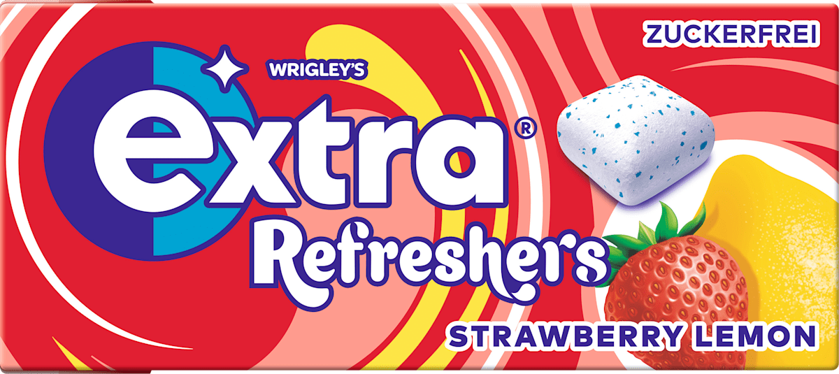 Kaugummi, Refreshers Strawberry Lemon, zuckerfrei, 8 St