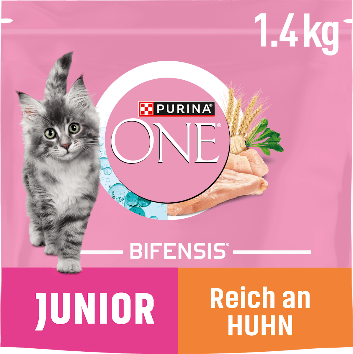 Trockenfutter Katze Kitten mit Huhn, Junior, 1,4 kg