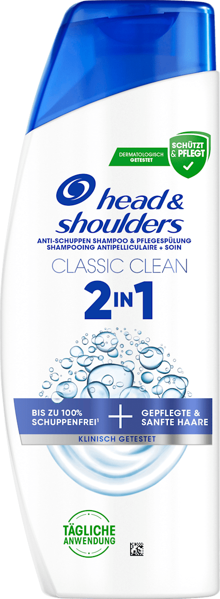 Head & Shoulders Classic Clean Anti-Schuppen Shampoo – 250 Ml Mit HydraZinc Formel