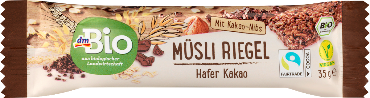 dmBio Müsliriegel, Hafer Kakao, 35 g dauerhaft günstig online kaufen