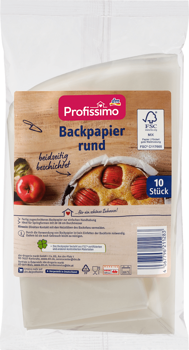 Backpapier rund, 10 St