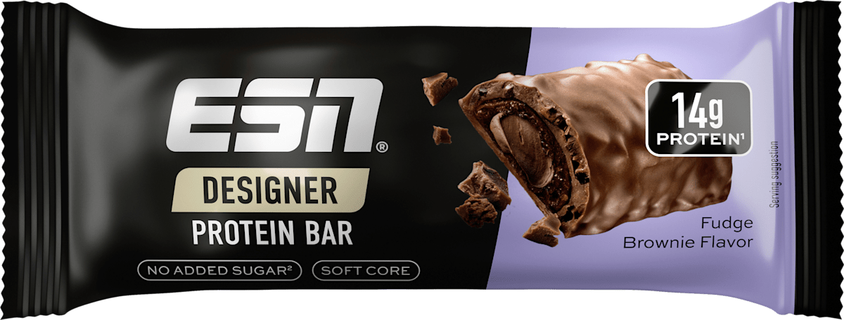 Proteinriegel Designer Bar, Fudge Brownie Geschmack, 45 g
