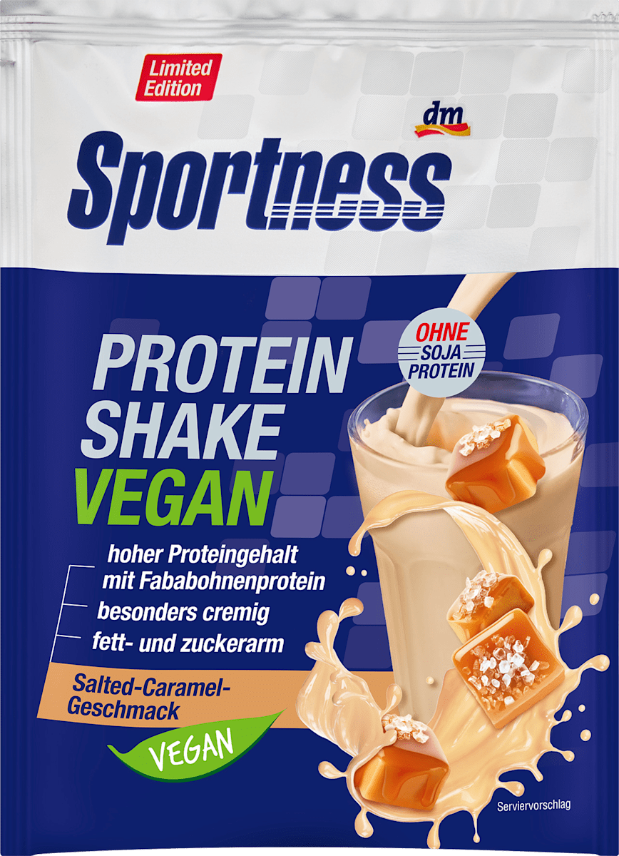 Proteinpulver, Protein Shake Vegan Salted-Caramel-Geschmack, 28 g