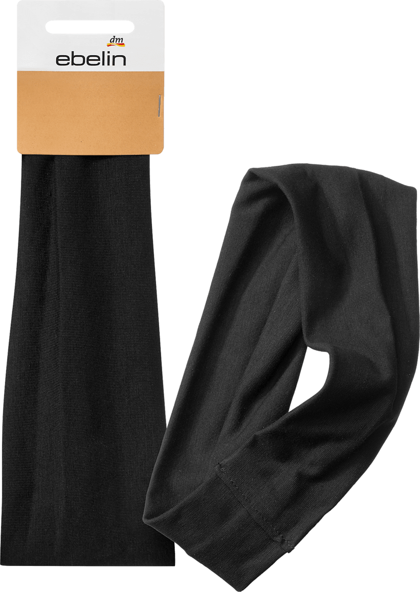 Stirnbänder-Set – 6 Schwarze Elastische Haarbänder, 1 Cm Breit, Für Sport & Alltag