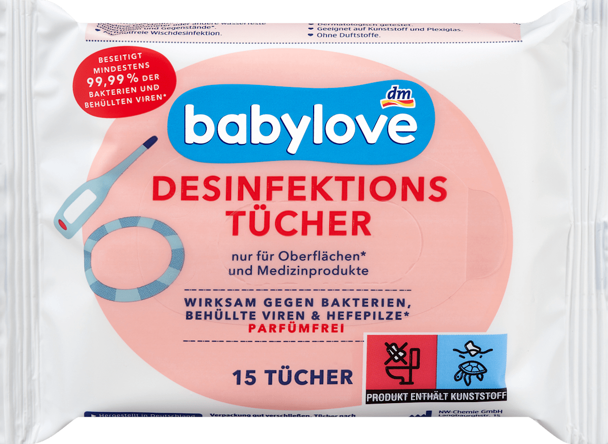 babylove Desinfektionstücher, 15 St dauerhaft günstig online kaufen