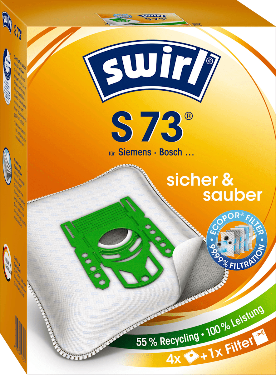 SWIRL 205851 Y 298 MICROPOR PLUS 4PCS Sac de poussière