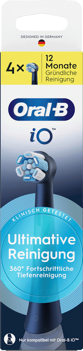 Oral-B Aufsteckbürste iO Ultimative Reinigung schwarz, 4 St dauerhaft günstig online kaufen
