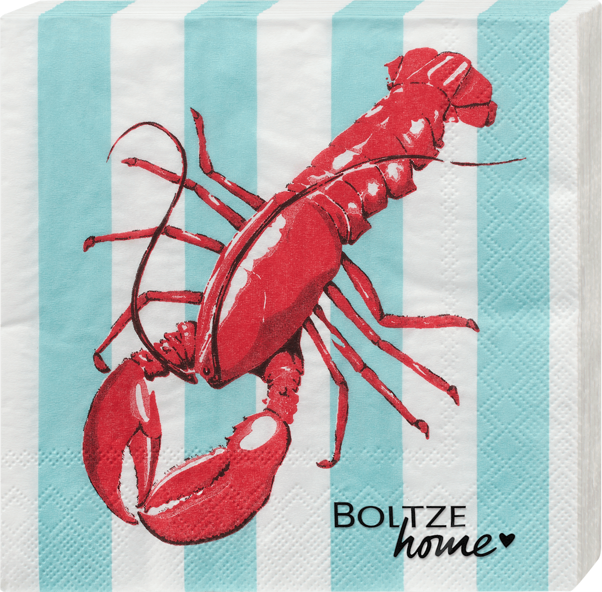 Beistle Servietten Mit Krebsmotiven – 16 Stück, Mardi Gras Design, Rot-weiß, Papier (ca. 16,5 X 16,5 Cm)
