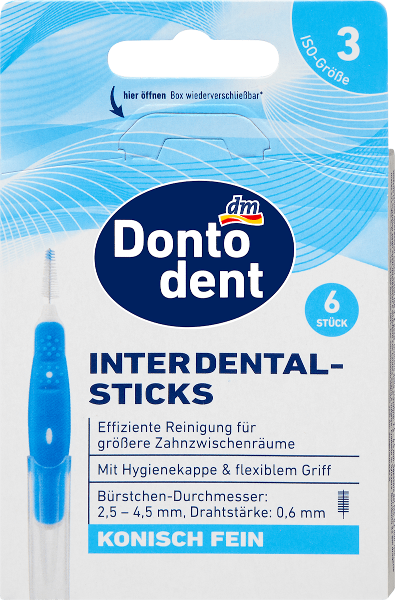 Interdentalbürsten blau 0,6 mm ISO 3, 6 St