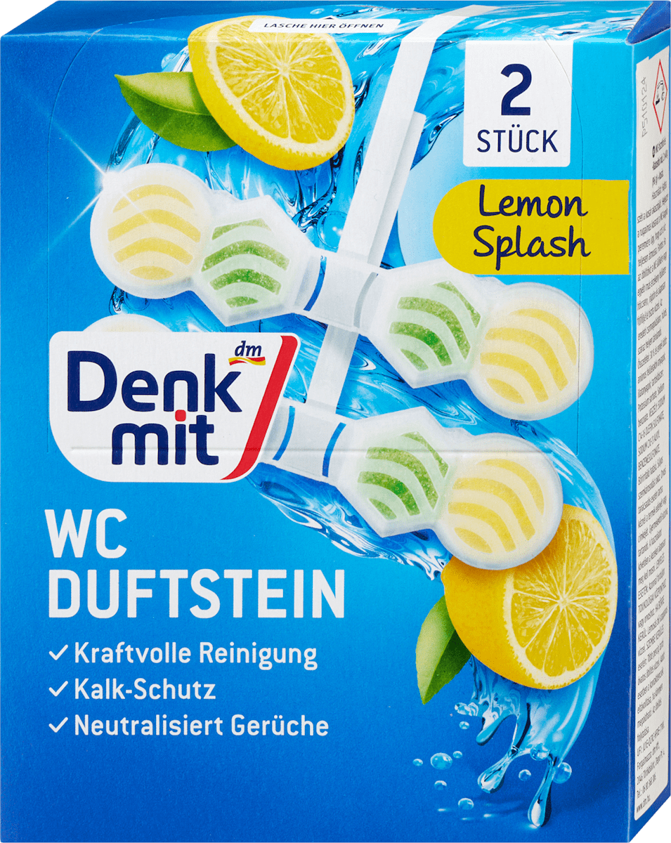Denkmit WC Duftstein Lemon Splash, 2 St dauerhaft günstig online kaufen ...