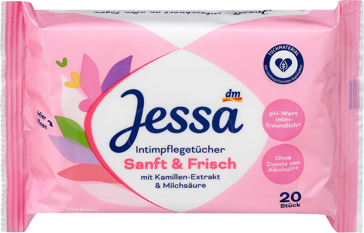 Negovalni robčki za intimno nego, 20 kos