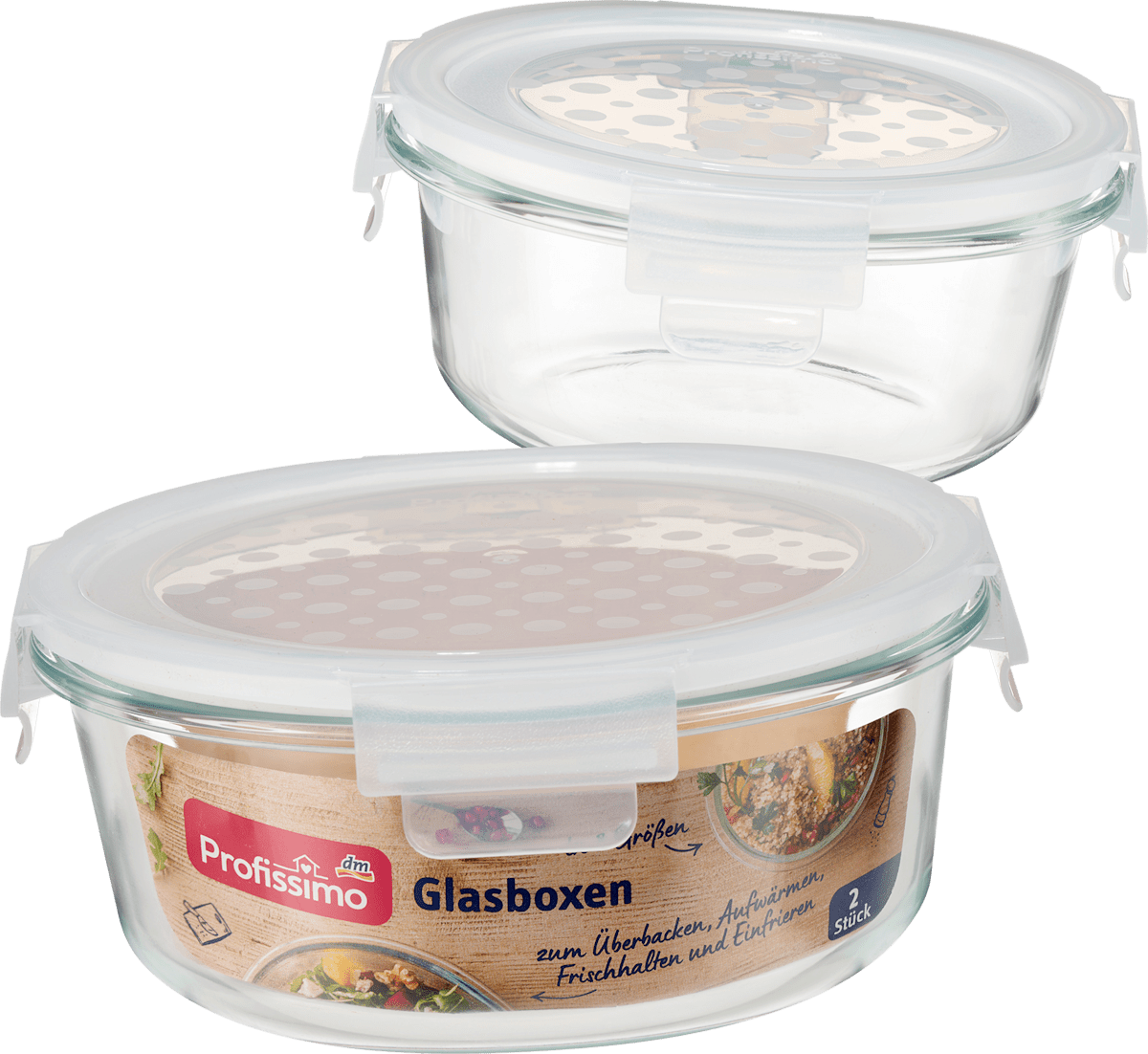 Profissimo Glasboxen Set rund, 2 St