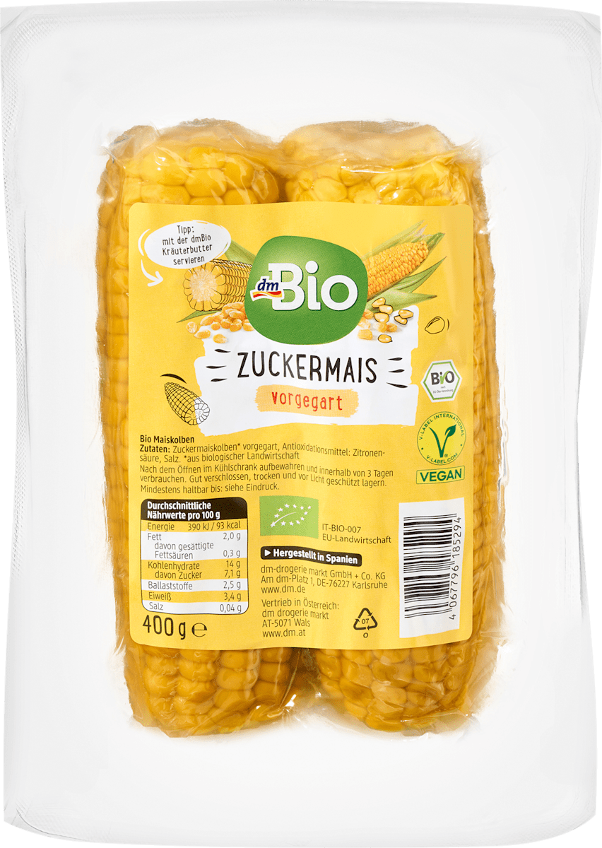 dmBio Bio predkuhana sladka koruza, 400 g | dm.si