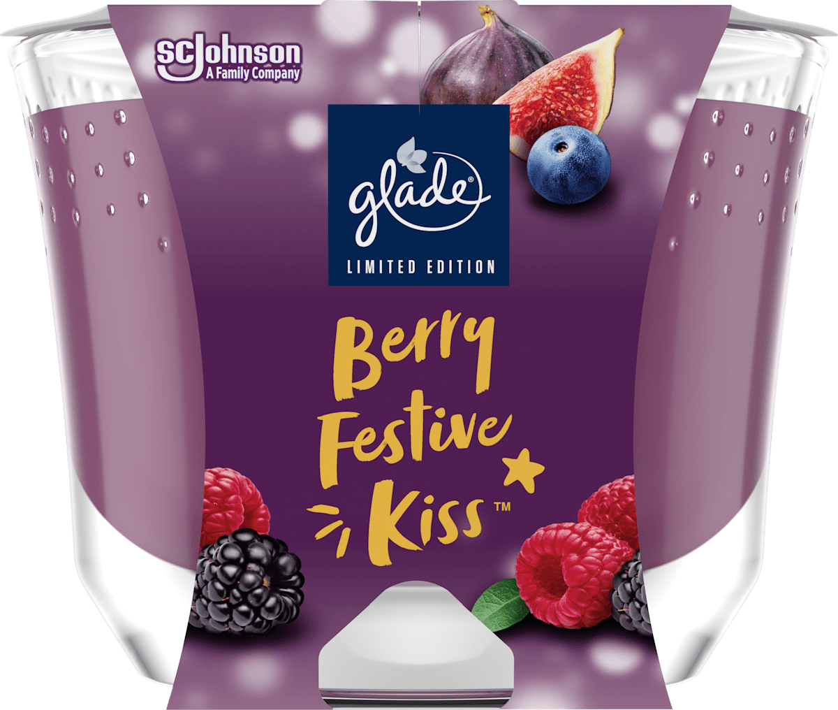 glade Duftkerze im Glas Berry Festive Kiss, 204 g | dm.at