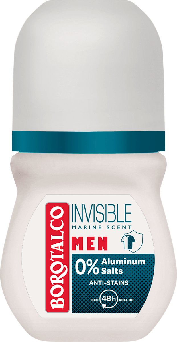 Borotalco Invisible Roll-on Deo 12er Pack – Alkoholfrei & Mit Talk-Barriere | 50 Ml Pro Stück + Gratis Italian Gourmet Polpa Tomaten 400g