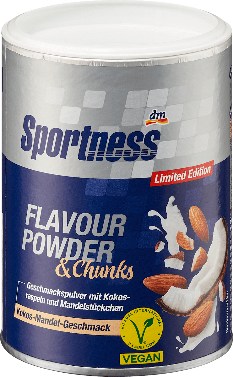 Sportness Flavour Powder &amp; Chunks Kokos-Mandel, 170 g | dm.at