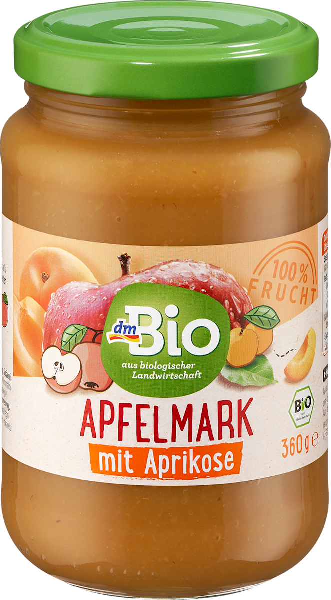 dmBio Fruchtmark Apfel mit Aprikose, 360 g | dm.at