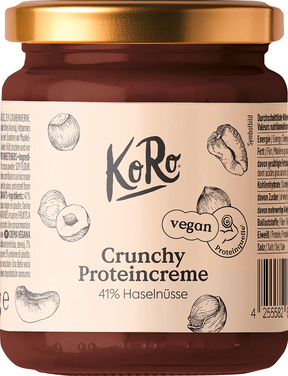 KoRo Brotaufstrich Crunchy Proteincreme, 200 g | dm.at