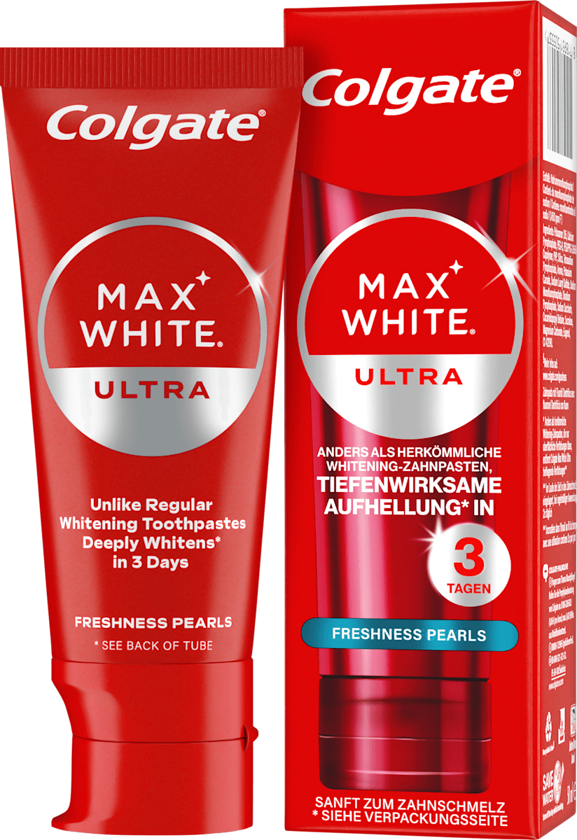 Colgate Zahnpasta Max White Ultra Freshness Pearls, 50 ml dauerhaft ...