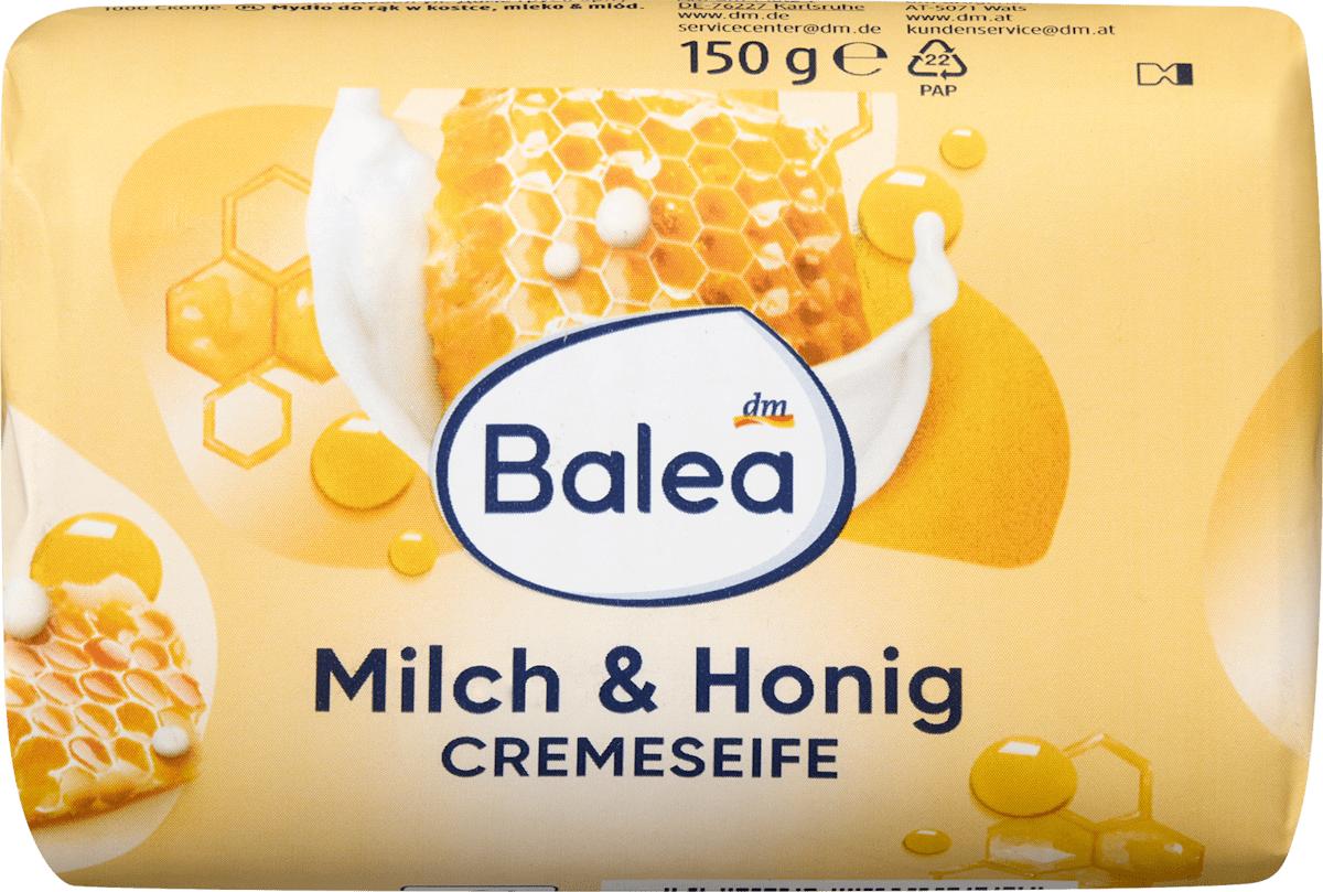 Seifenstück, Cremeseife Milch & Honig, 150 g